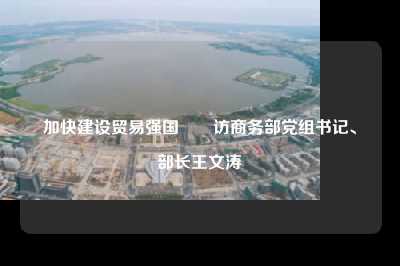 加快建设贸易强国――访商务部党组书记、部长王文涛